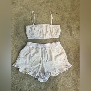 American Eagle Matching Set Tube Top and Ruffle Short Size Medium